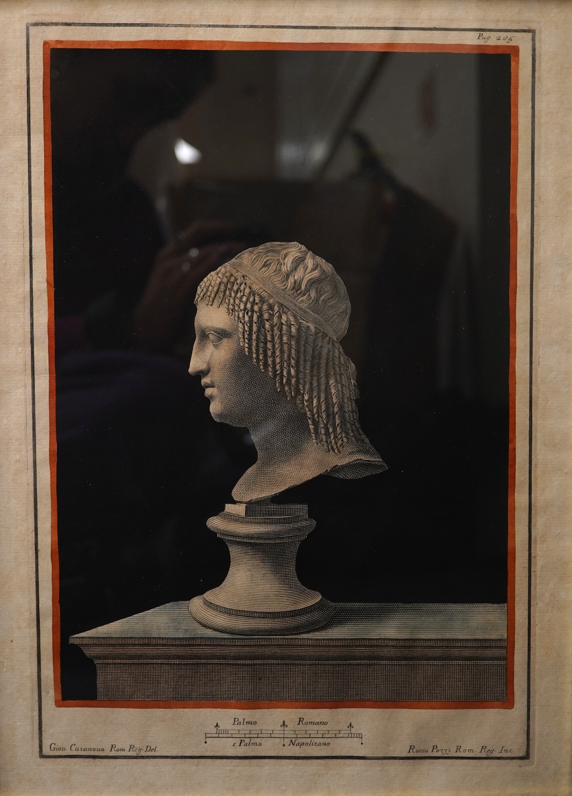 Set of four 18th century Italian etchings, Greek busts to include busts of Thespis and Sophocles, 36 x 26cm